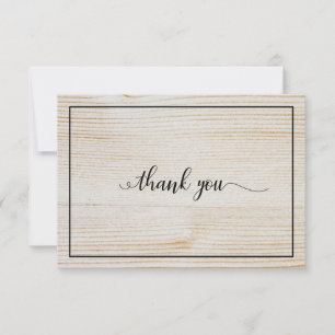 Cartões de agradecimentos Funeral Rústico De Madei