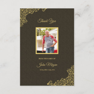 Cartões de agradecimentos funerário