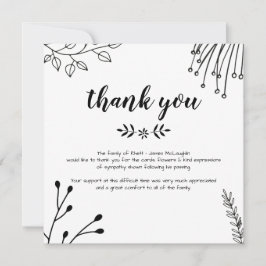 Cartões de agradecimentos funerário