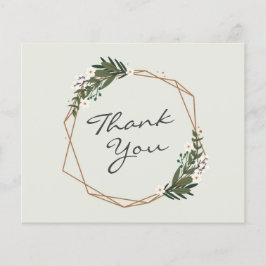 Cartões de agradecimentos Geométrico Dourado de Ca