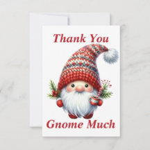 Cartões de agradecimentos Gnomo Natal