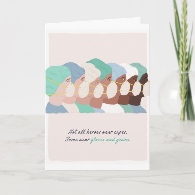 Cartões de agradecimentos Herói da Frontline (Frente)