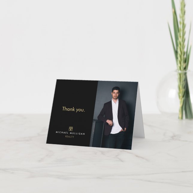 Cartões de agradecimentos Imobiliário Moderno - Mo (Frente)