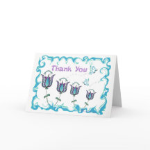 Cartões de agradecimentos irrisórios das tulipas