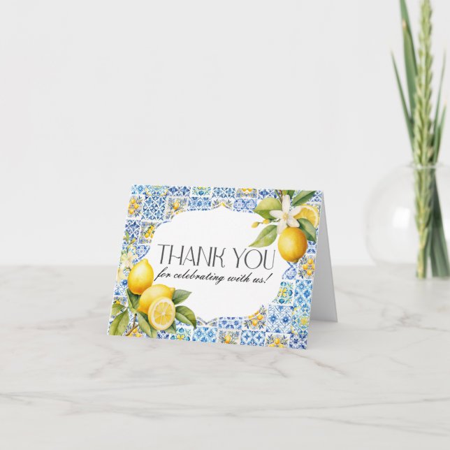 Cartões de agradecimentos Itália da Costa Amalfi (Frente)