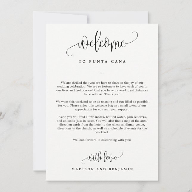 CARTÕES DE AGRADECIMENTOS Itinerário de Boas-vinda (Frente)