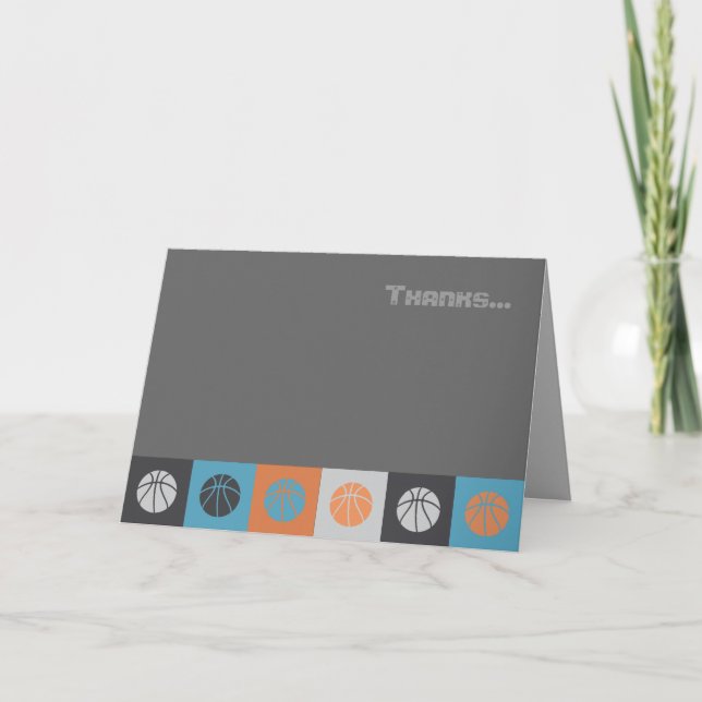 Cartões de agradecimentos legal do Bar BASKETBALL  (Frente)