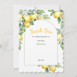 Cartões de agradecimentos Lemon citru aniversário.