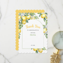 Cartões de agradecimentos Lemon citru aniversário.