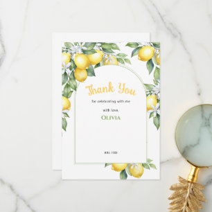 Cartões de agradecimentos Lemon citru aniversário.