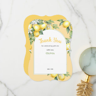 Cartões de agradecimentos Lemon citru aniversário.