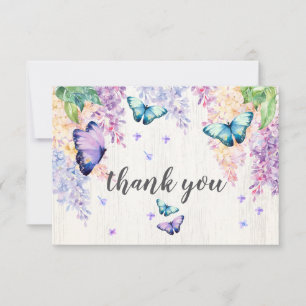 Cartões de agradecimentos Lilac & Butterfly