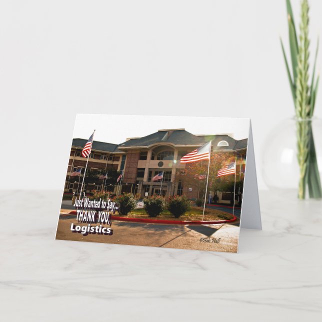 Cartões de agradecimentos Logístico (Frente)