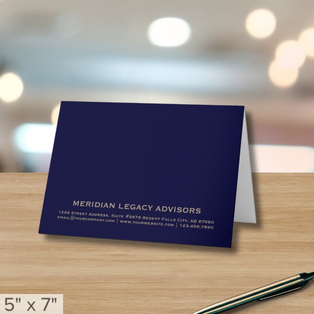 Cartões de agradecimentos marinho Azul da Empresa (Criador carregado)