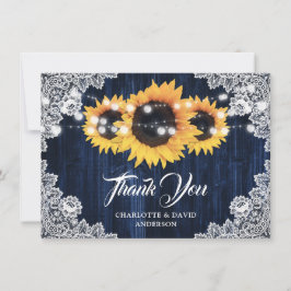 Cartões de agradecimentos marinho Azul De Casament