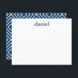 Cartões de agradecimentos marinho Azul Moderno Bar<br><div class="desc">Esta placa de inserção de tendência apresenta letras em negrito na parte frontal e um padrão moderno no verso. Adicione seu texto usando o formulário modelo. Altere a fonte,  o layout e as cores usando o recurso Personalizar.</div>