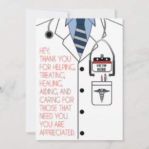 Cartões de agradecimentos Médico