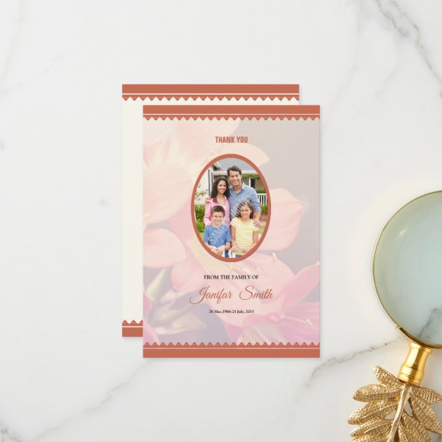 Cartões de agradecimentos Memorial (Frente/Verso In Situ)