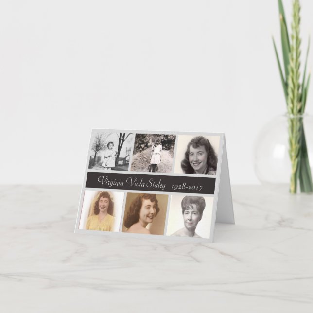 Cartões de agradecimentos Memorial Fotográfico (Frente)