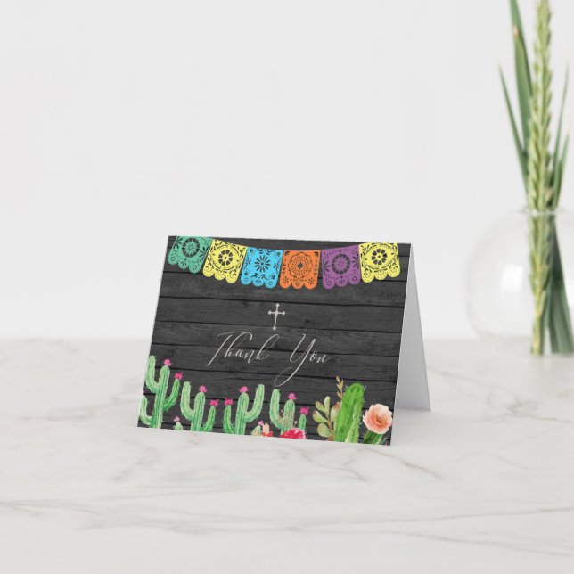 Cartões de agradecimentos mexicano Cactus (Frente)