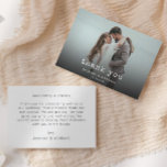 Cartões de agradecimentos Minimalista Simples de F<br><div class="desc">Um simples cartões de agradecimentos minimalista de fotos de casamento. Esta obrigado de casamento que você mostra uma foto com uma fonte de texto de máquina de escrever minimalista. A foto é apenas para fins de posicionamento e pode ser substituída por qualquer foto. Todo texto pode ser personalizado. A maneira...</div>