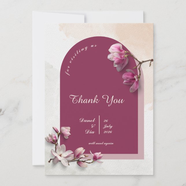 Cartões de agradecimentos moderno (Frente)