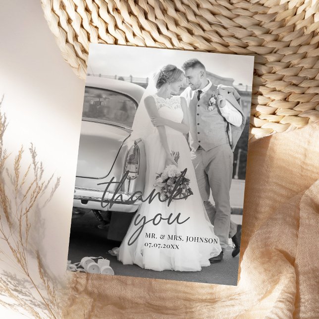 Cartões de agradecimentos Moderno com Imagem (Criador carregado)