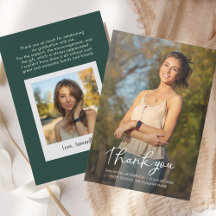 Cartões de agradecimentos Moderno de Formando de F