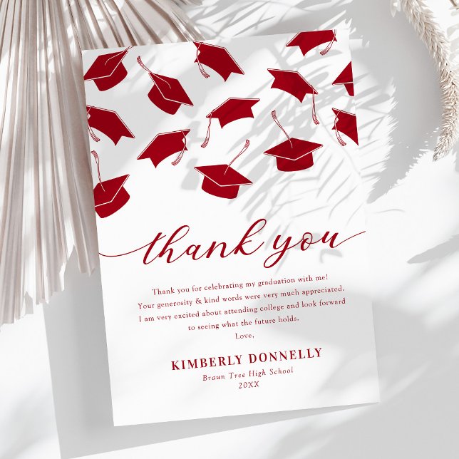 Cartões de agradecimentos moderno do Boné de forma (Criador carregado)