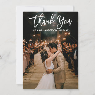 Cartões de agradecimentos Moderno Foto de Casament