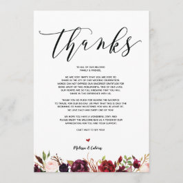 Cartões de agradecimentos modernos v1 do casamento