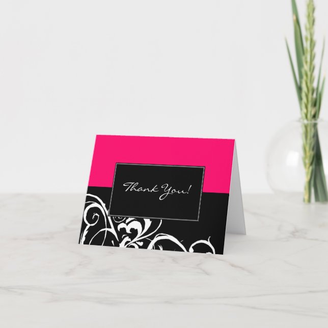 Cartões de agradecimentos | Na moda Swirl (Frente)