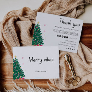 Cartões de agradecimentos Natal Pequena Empresa