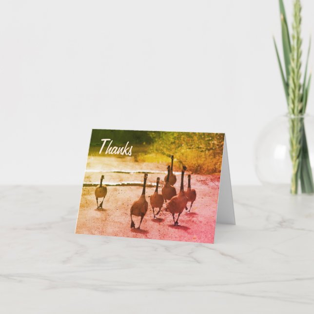 Cartões de agradecimentos Natural da Família Ganso (Frente)