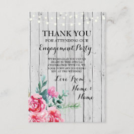 Cartões de agradecimentos Noivado Casamento Madeir