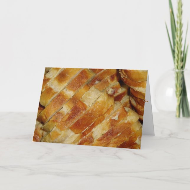 cartões de agradecimentos "Pão de alho fatiado e m (Frente)