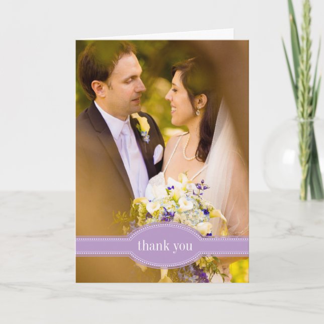 Cartões de agradecimentos para casamento, Lavanda (Frente)