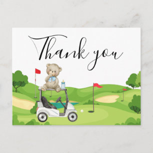 Cartões de agradecimentos para crianças de golfe b