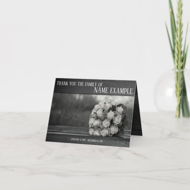 Cartões de agradecimentos para Funeral e Bereaveme (Frente)