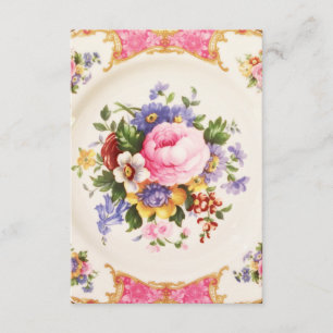 Cartões de agradecimentos para o tea party alto do