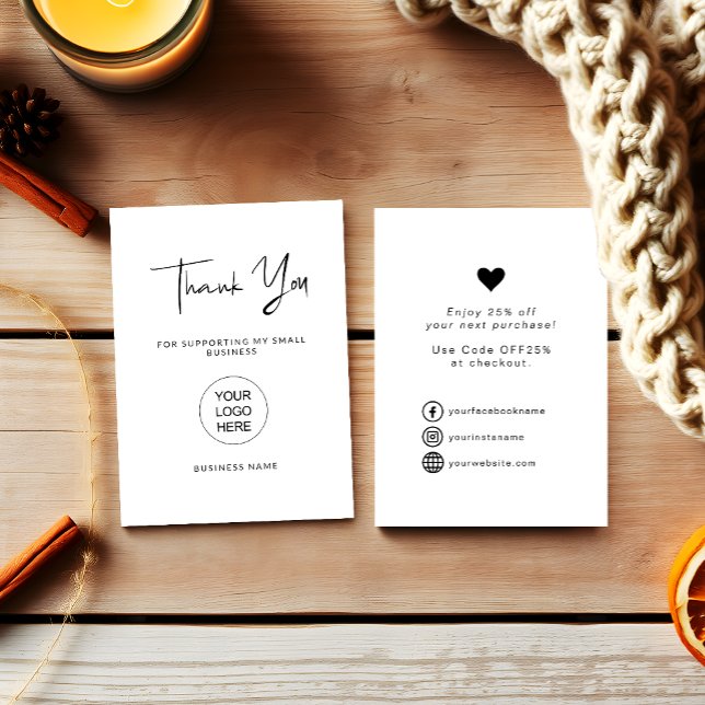 Cartões de agradecimentos para Pequenas Empresas d (Criador carregado)