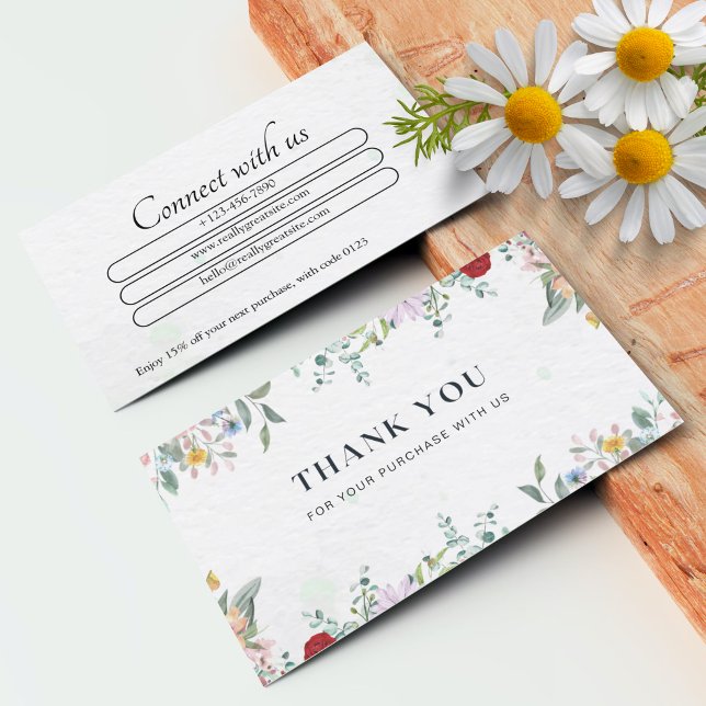 Cartões de agradecimentos Para Pequenas Empresas P (Small Business Thank You Card For Customer)