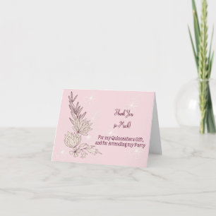 Cartões de agradecimentos para Quinceanera Gift
