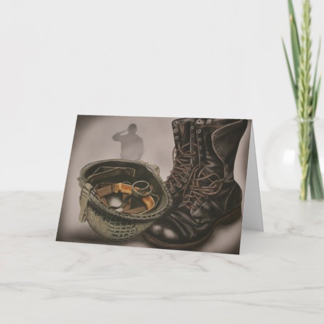 Cartões de agradecimentos para soldados, militares (Frente)