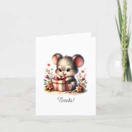 Cartões de agradecimentos Pasta de Mouse de Cute F