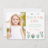 Cartões de agradecimentos Pastel Cactus da Raparig