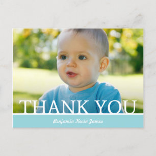 Cartões de agradecimentos personalizado Baby Boy -