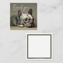 Cartões de agradecimentos personalizado com buldog