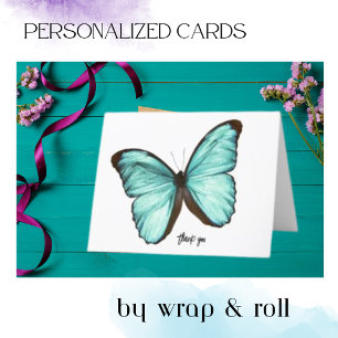 Cartões de agradecimentos Personalizado da Borbole