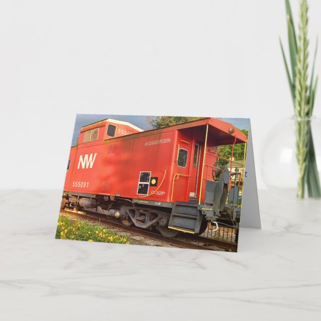 Cartões de agradecimentos Personalizado da Caboose (Frente)